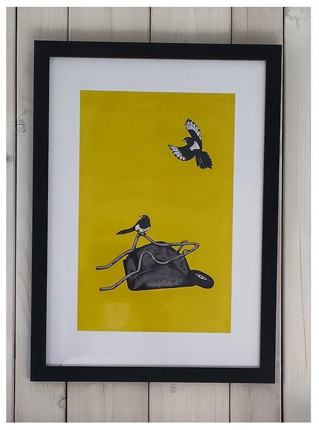 Wheelbarrow Magpies Notts County Pride of Nottingham print