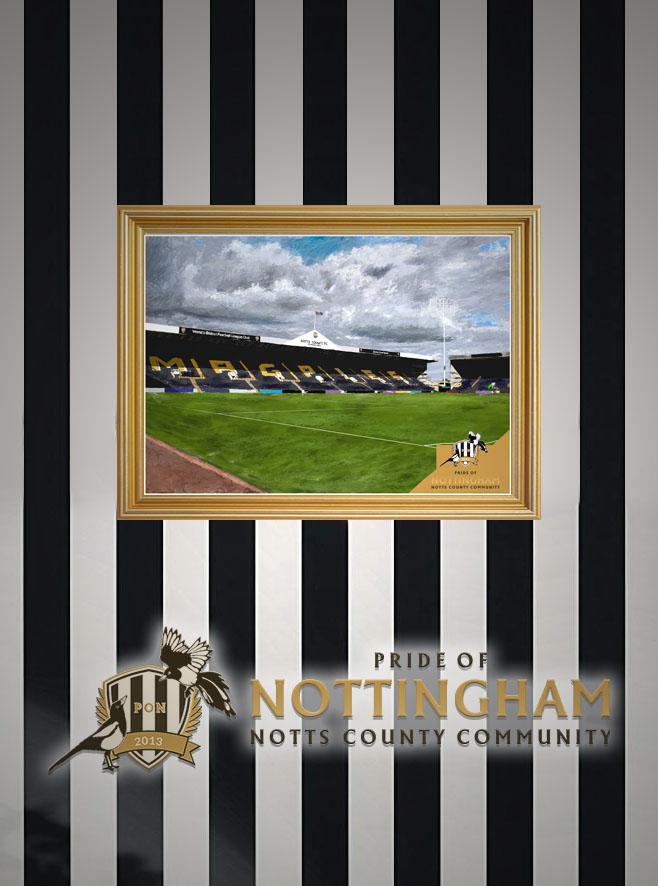 Meadow Lane Notts County Pride of Nottingham print