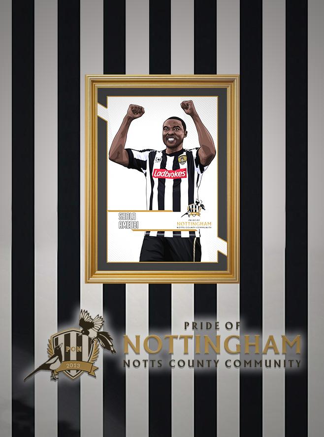 Shola Ameobi Pride of Nottingham Alumni print