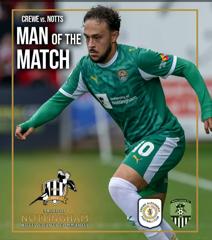 Who is your Man of the Match v Crewe?